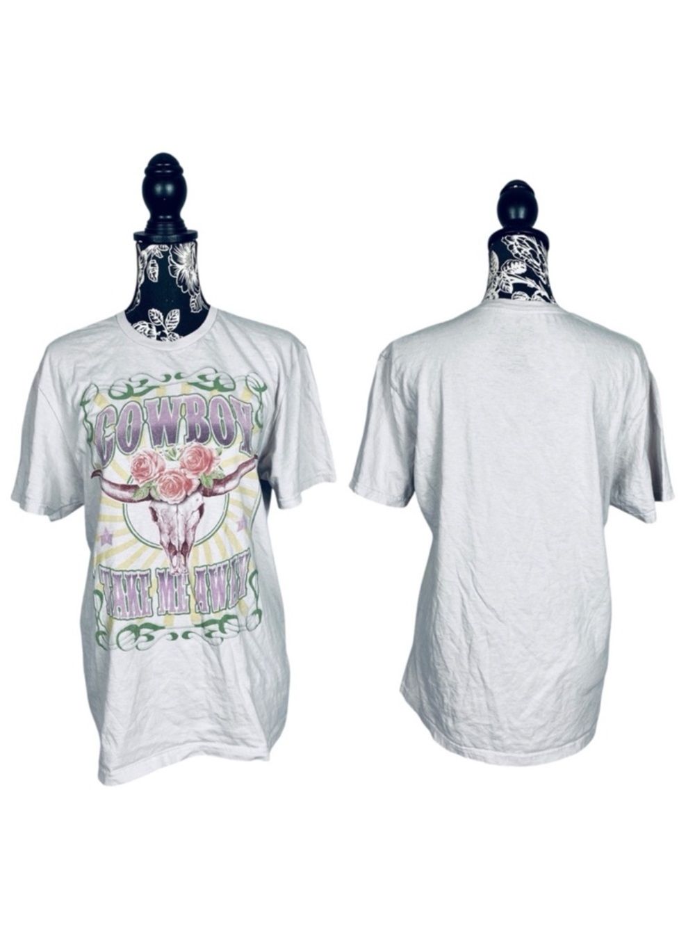 5 for $25 Goodie Two Sleeves beige Cowboy Take Me Away T-shirt size medium